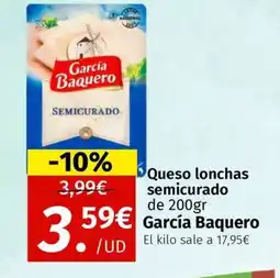 Maskom Supermercados GARCIA BAQUERO Queso lonchas semicurado oferta