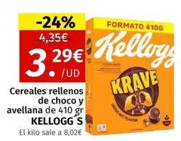 Maskom Supermercados KELLOGG'S Cereales rellenos de choco y avellana oferta