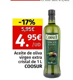Maskom Supermercados COOSUR Aceite de oliva virgen extra cristal oferta