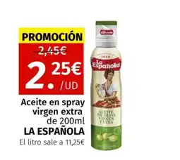 Maskom Supermercados LA ESPAÑOLA Aceite en spray virgen extra oferta