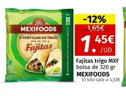 Maskom Supermercados MEXIFOODS Fajitas trigo MXF oferta