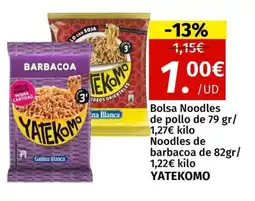 Maskom Supermercados YATEKOMO Bolsa Noodles de pollo oferta