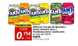 Maskom Supermercados FANTA Refresco con gas de Naranja o limón normal o zero / frambuesa zero/ sandía zero oferta