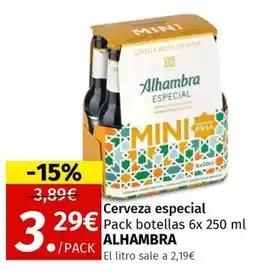 Maskom Supermercados ALHAMBRA Cerveza especial oferta
