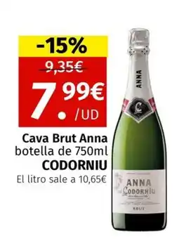 Maskom Supermercados CODORNIU Cava Brut Anna oferta