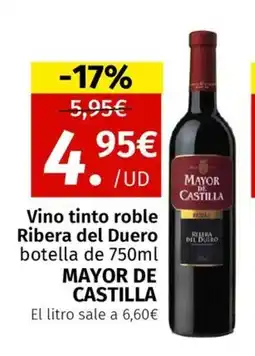 Maskom Supermercados MAYOR DE CASTILLA Vino tinto roble Ribera del Duero oferta