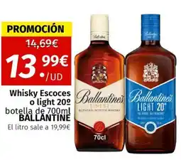 Maskom Supermercados BALLANTINE Whisky Escoces o light 20º oferta