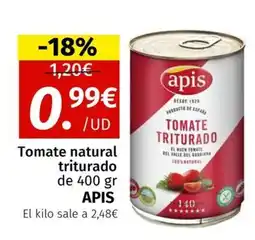 Maskom Supermercados APIS Tomate natural triturado oferta