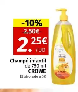 Maskom Supermercados CROWE Champú infantil oferta