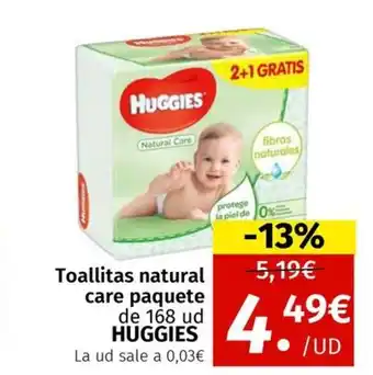 Maskom Supermercados HUGGIES Toallitas natural care paquete oferta