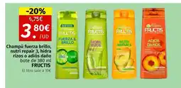 Maskom Supermercados FRUCTIS Champú fuerza brillo, nutri repair 3, hidra rizos o adiós daño oferta