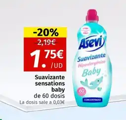Maskom Supermercados Suavizante sensations baby oferta