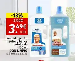 Maskom Supermercados DON LIMPIO Limpiahogar PH neutro y baños oferta