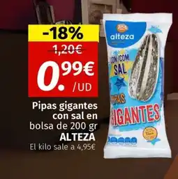 Maskom Supermercados ALTEZA Pipas gigantes con sal oferta