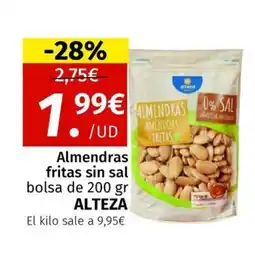Maskom Supermercados ALTEZA Almendras fritas sin sal bolsa oferta
