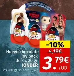 Maskom Supermercados KINDER Huevo chocolate joy oferta