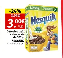Maskom Supermercados NESQUIK Cereales maíz + chocolate oferta
