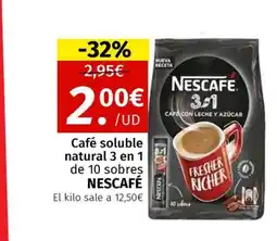 Maskom Supermercados NESCAFÉ Café soluble natural 3 en 1 oferta