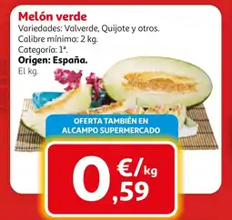 Alcampo Melón verde oferta