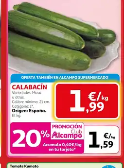 Alcampo Calabacín oferta