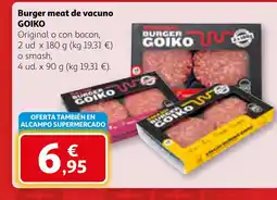 Alcampo GOIKO Burger meat de vacuno oferta