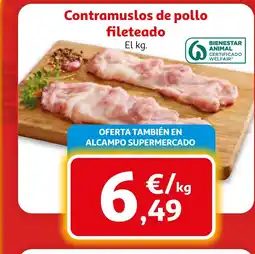 Alcampo Contramuslos de pollo fileteado oferta