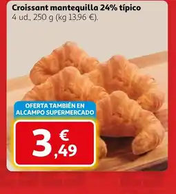 Alcampo Croissant mantequilla 24% típico oferta