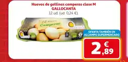 Alcampo GALLOCANTA Huevos de gallinas camperas clase M oferta