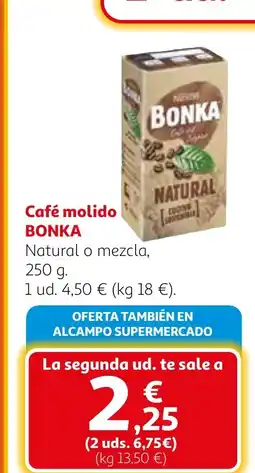 Alcampo BONKA Café molido oferta