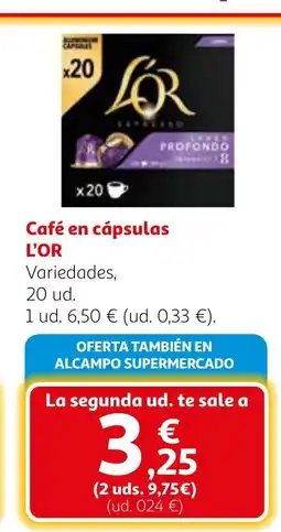 Alcampo L'OR Café en cápsulas oferta