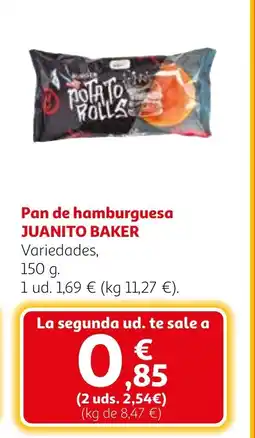 Alcampo JUANITO BAKER Pan de hamburguesa oferta