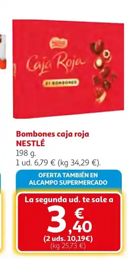 Alcampo NESTLÉ Bombones caja roja oferta