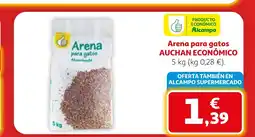 Alcampo AUCHAN ECONÓMICO Arena para gatos oferta