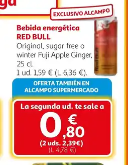 Alcampo RED BULL Bebida energética oferta