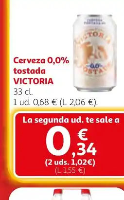 Alcampo VICTORIA Cerveza 0,0% tostada oferta