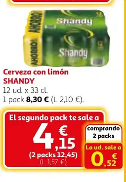 Alcampo SHANDY Cerveza con limón oferta