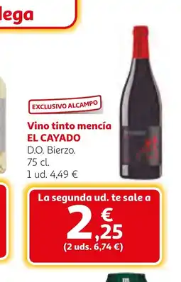 Alcampo EL CAYADO Vino tinto mencía oferta