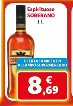 Alcampo SOBERANO Espirituoso oferta