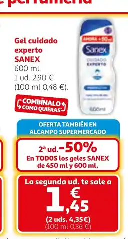 Alcampo SANEX Gel cuidado experto oferta