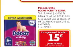 Alcampo DODOT ACTIVITY EXTRA Pañales Jumbo oferta