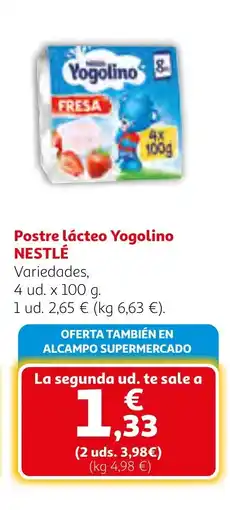 Alcampo NESTLÉ Postre lácteo Yogolino oferta