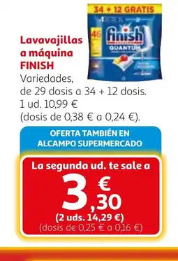 Alcampo FINISH Lavavajillas a máquina oferta