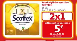 Alcampo SCOTTEX Papel higiénico sensitive oferta