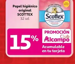 Alcampo SCOTTEX Papel higiénico original oferta