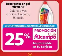 Alcampo MICOLOR Detergente en gel oferta