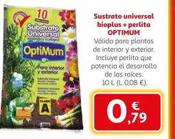 Alcampo OPTIMUM Sustrato universal bioplus + perlita oferta