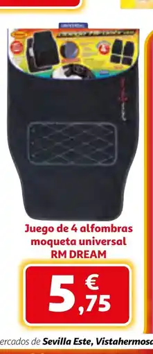 Alcampo Juego de 4 alfombras moqueta universal oferta