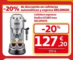 Alcampo DELONGHI Cafetera expresso Dedica EC685 Inox oferta