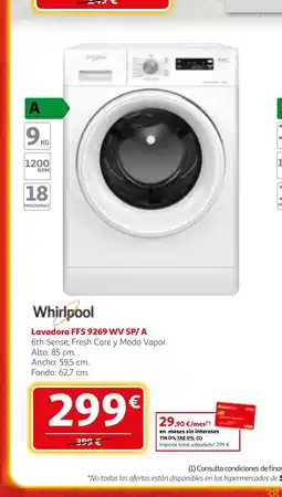 Alcampo WHIRLPOOL Lavadora FFS 9269 WV SP/ A oferta