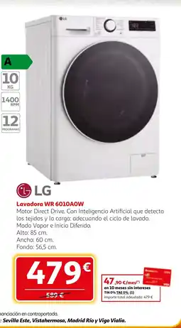 Alcampo LG Lavadora WR 6010AOW oferta